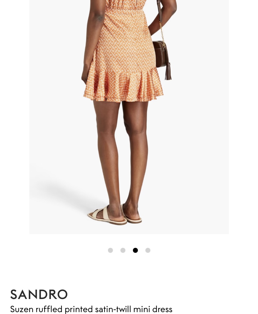 SANDRO printed satin-twill mini dress image indicator(6)