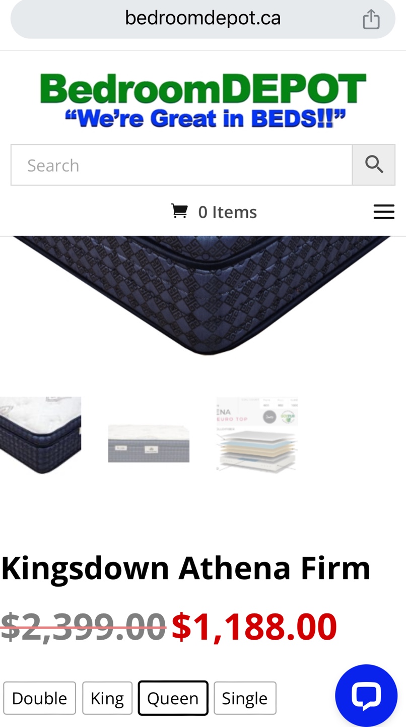Queen size mattress (Kingstown Athena) sleepcountry - photo 3
