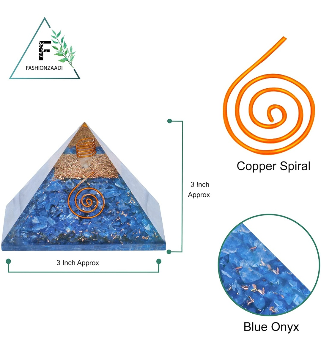 NEW BLUE ORGONE PYRAMID - photo 2