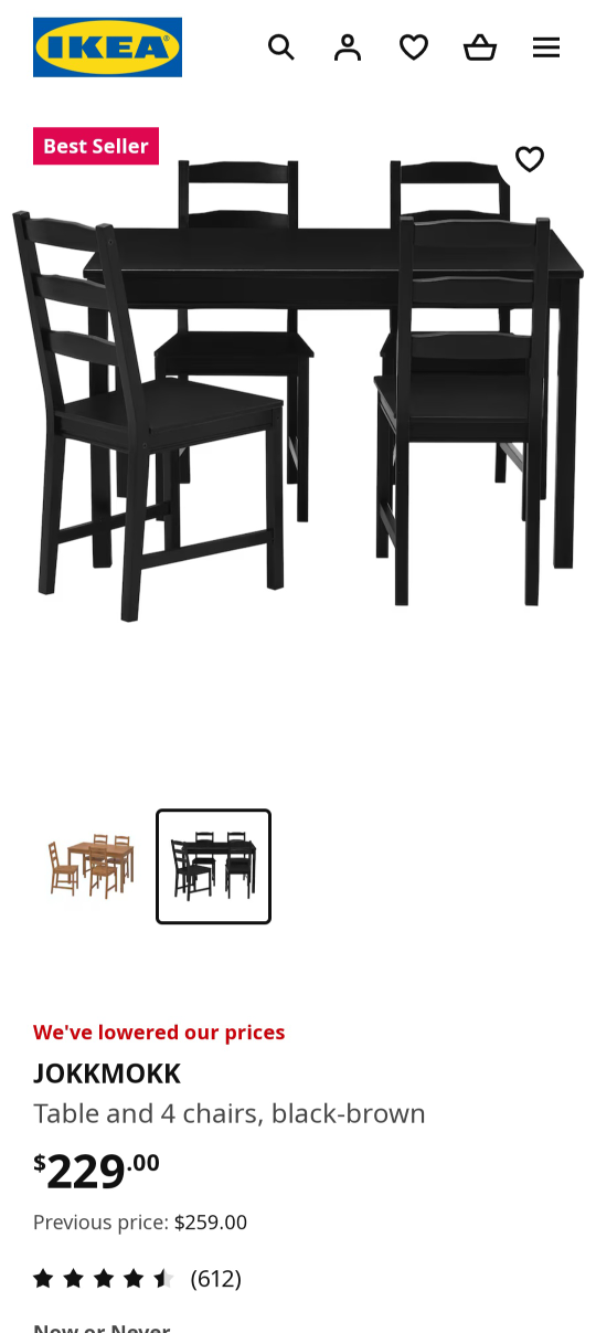 ikea JOKKMOKK table and chair set - photo 3