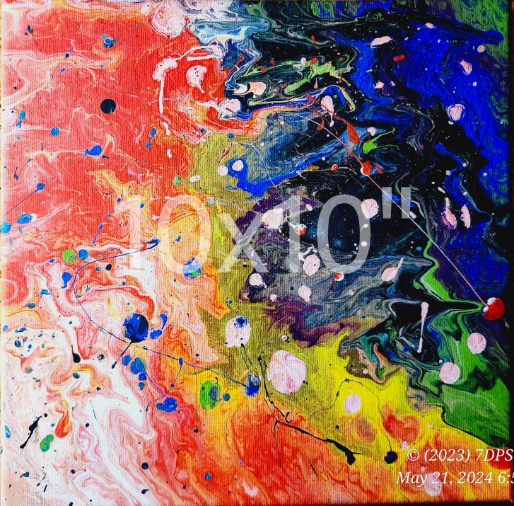 Abstract Acrylic Pour Painting - photo 2
