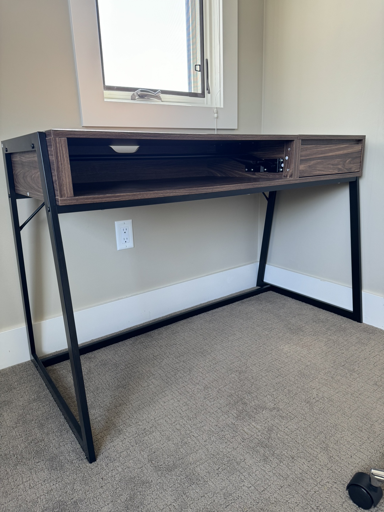 Computer Writing Desk & Mid Century Office Stool Chair - photo 4