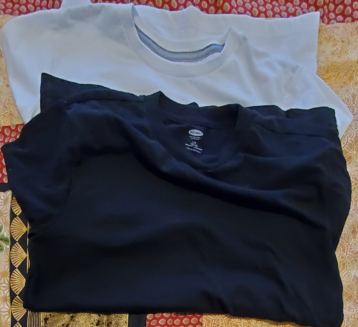 2 Kid's Uniform  longsleeve tees size 10/12 navy & white thumbnail
