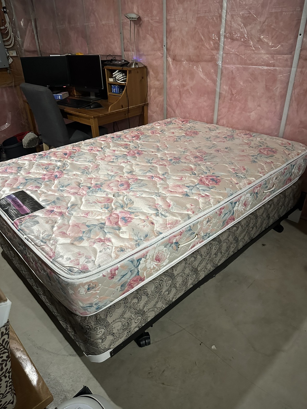 Mattress, boxspring and frame