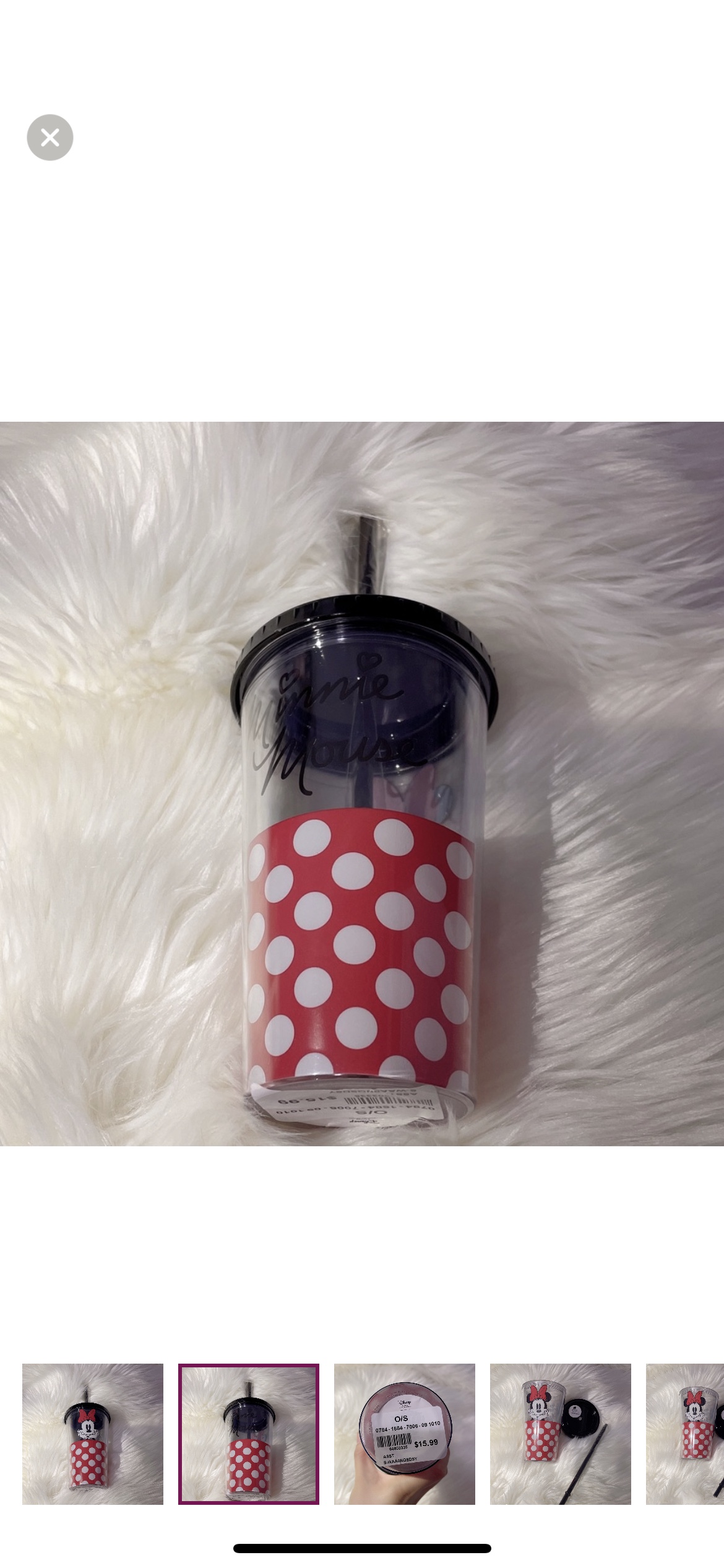 Disney Minnie Mouse Double Walled Tumbler Travel Cup image indicator(2)