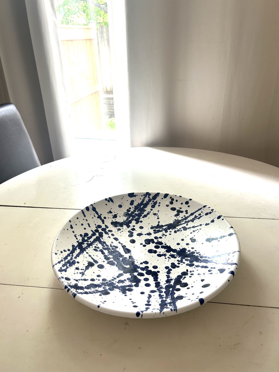 Plate -very large beautiful hand painted plate