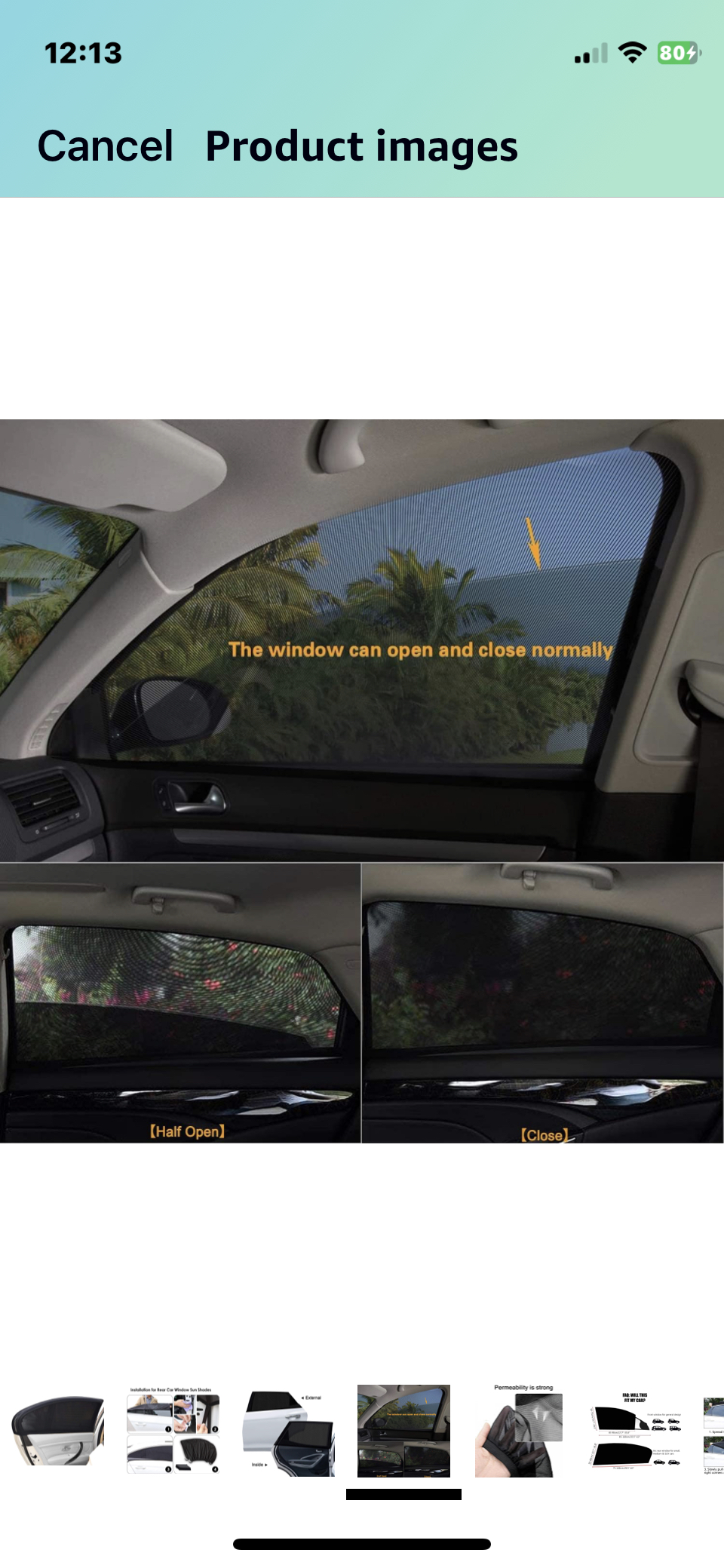 Car Window Sun Shade, 3 PCS image indicator(6)