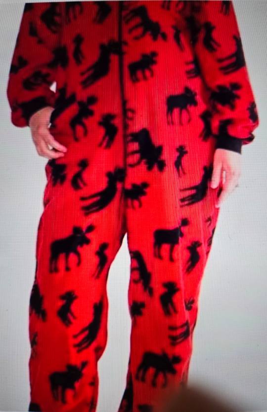 🥕 Lazy One Classic Moose Onesie with Trap Door and Non-Slip Feet image indicator(3)