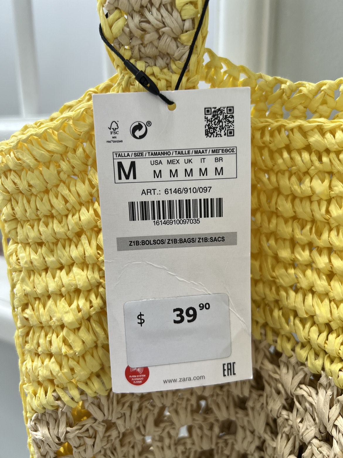 NEW ZARA Woven Beach Tote Bag - photo 2