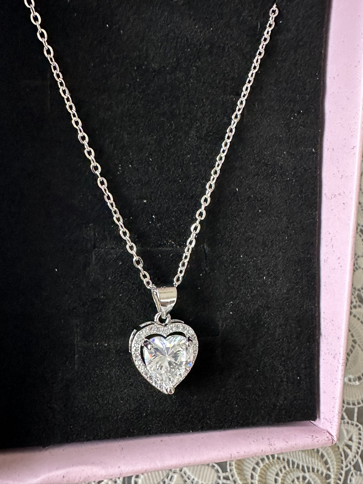 Stud Earrings Necklace Ring 925 Sterling Silver Jewelry Set - photo 2