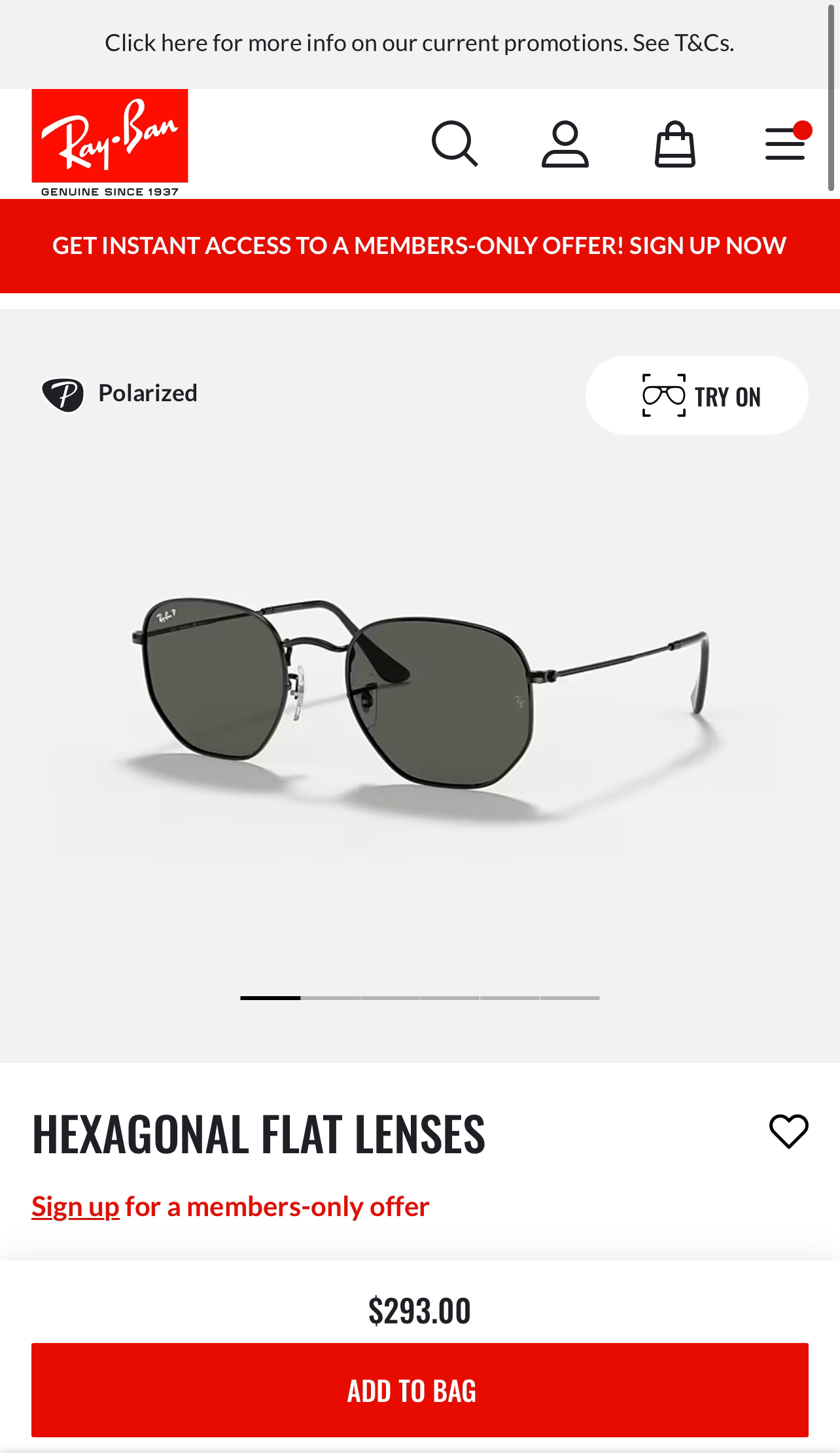 RayBans RB3548n Polarized (Hexagonal Flat Black) - photo 4
