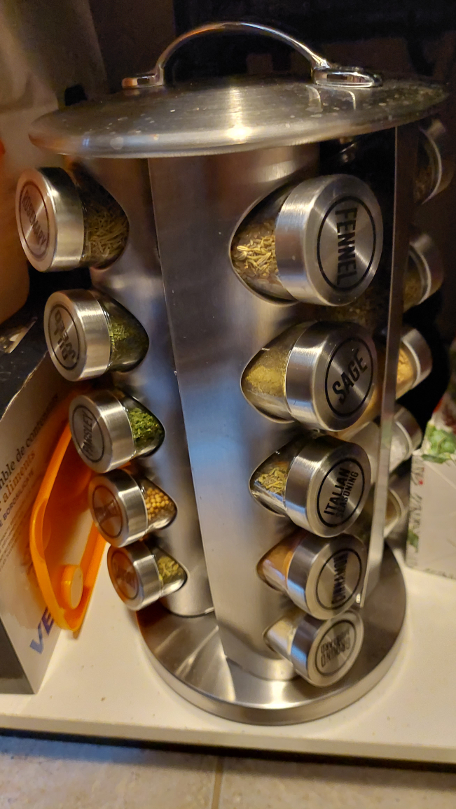 seasoning containers and holder