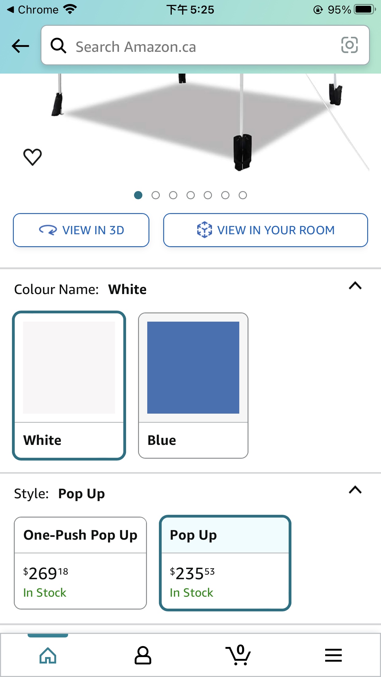 Outdoor Pop Up Canopy, 10ft x 10ft with Wheeled Carry Bag, 4-pk image indicator(3)