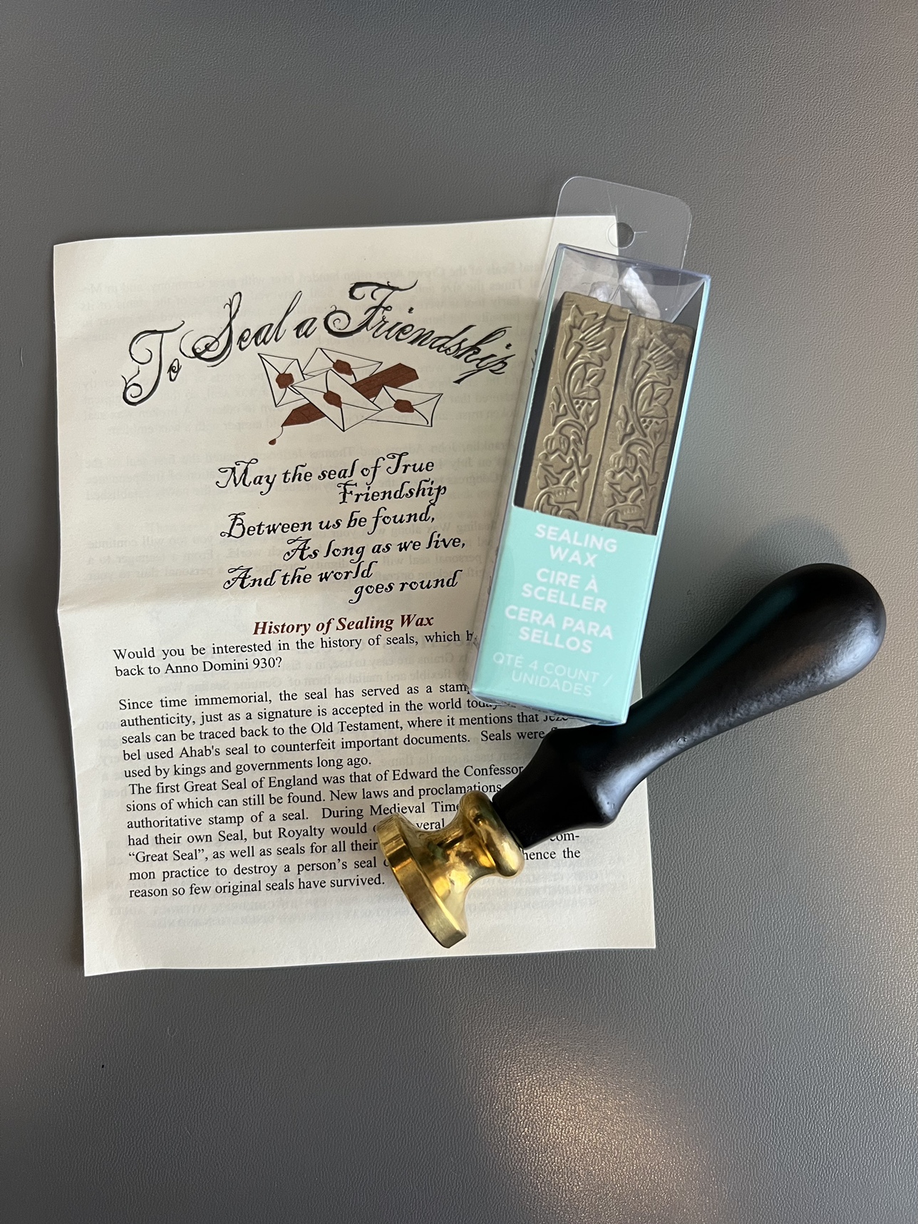 Wax Seal Stamp (A&F design)