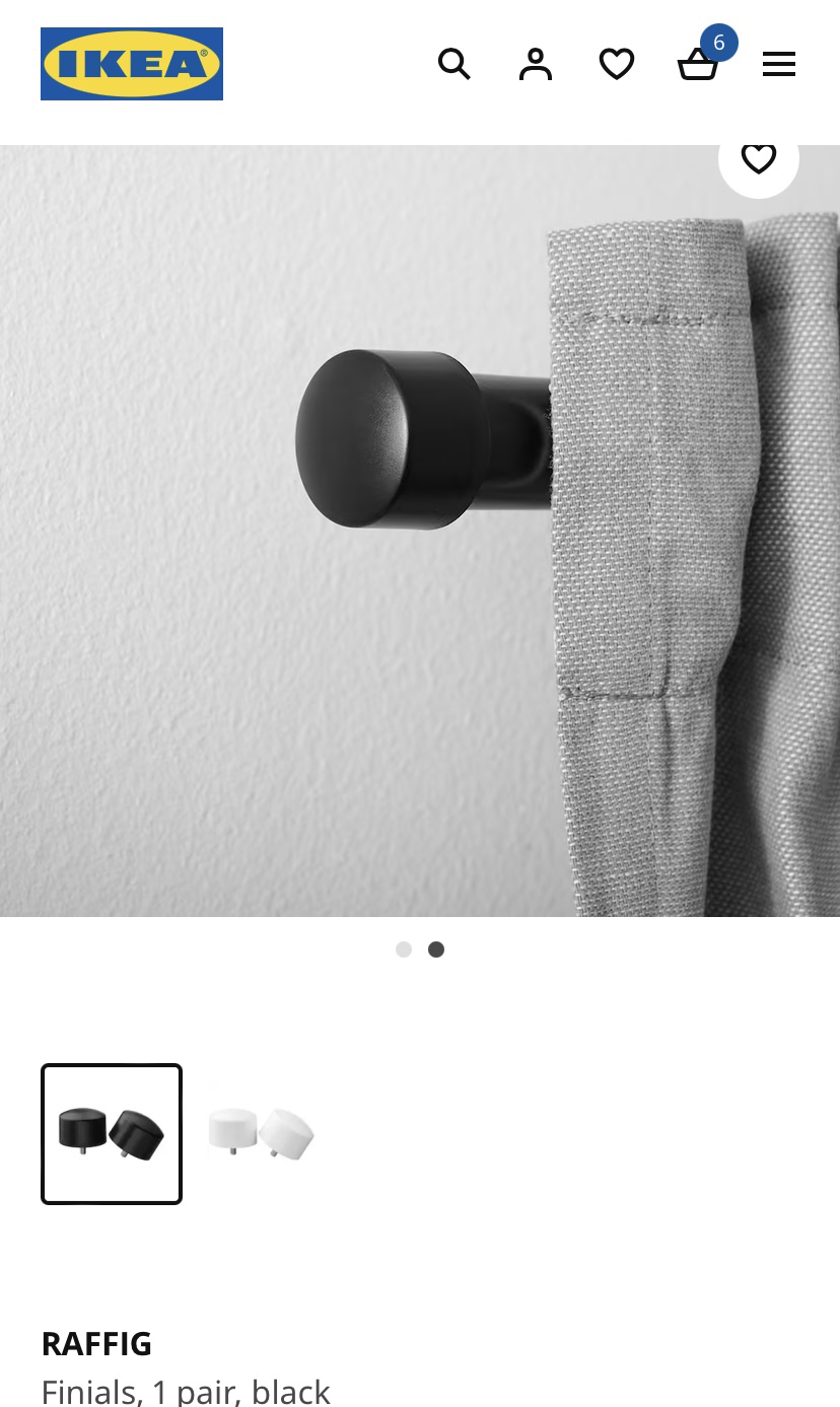 🧡 2 IKEA hugad curtain rods - photo 4