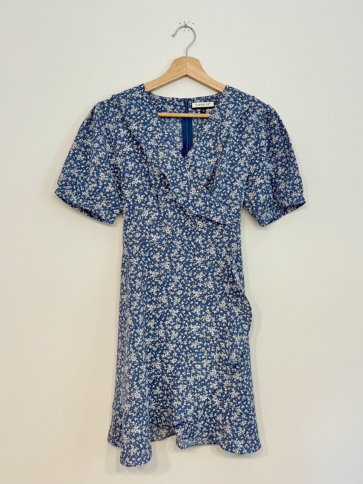 Blue Puff Sleeve Dress