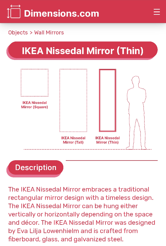 Nissedal Ikea Mirror - photo 3
