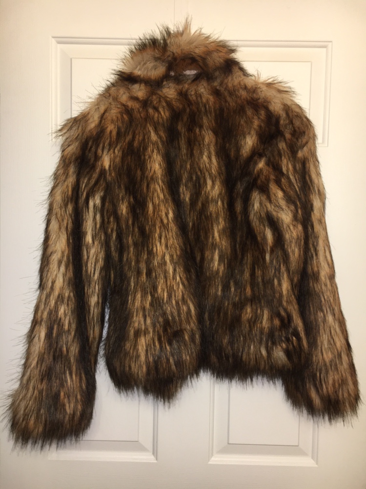 *NEW* H&M Faux Fur Coat Fully Lined - XS image indicator(2)