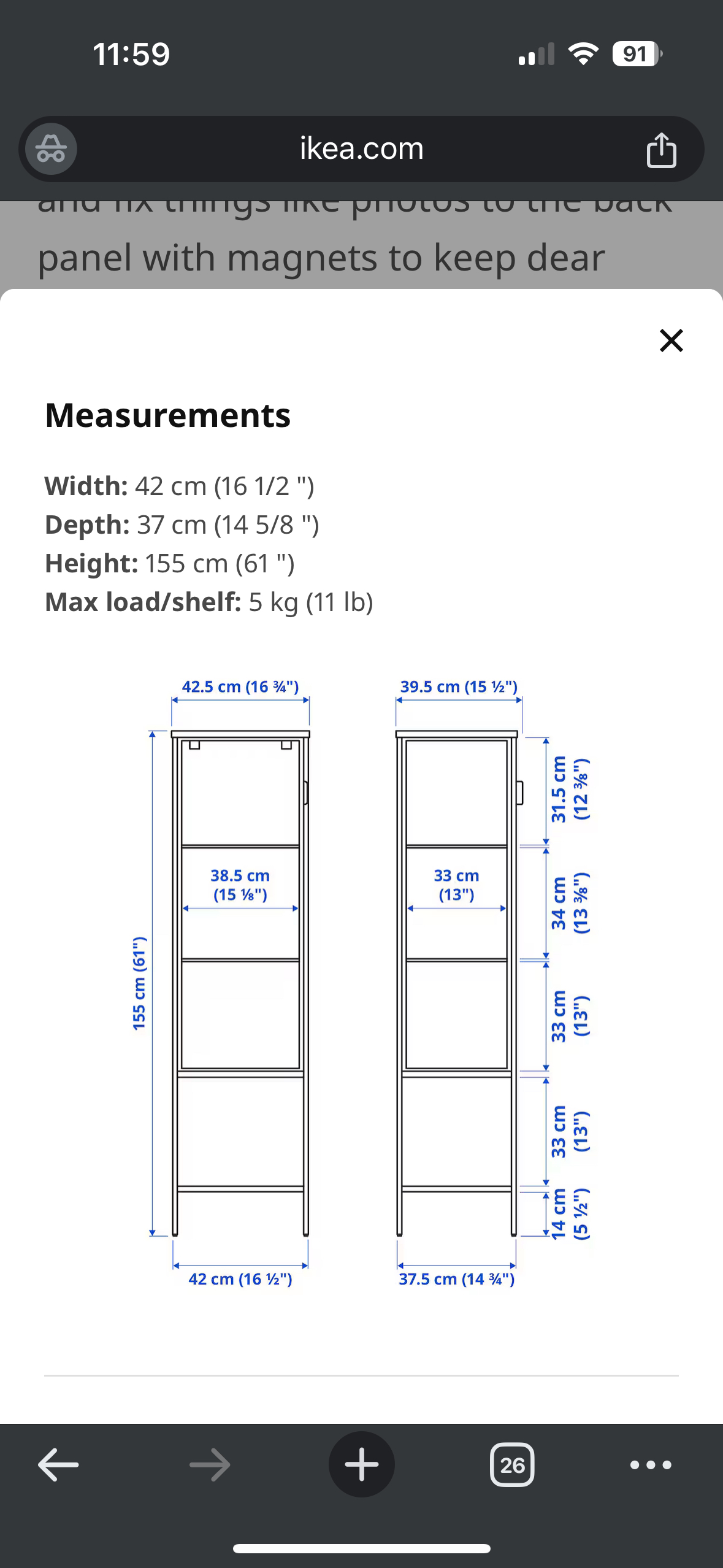 IKEA rudsta glass cabinet - discontinued colour - photo 3