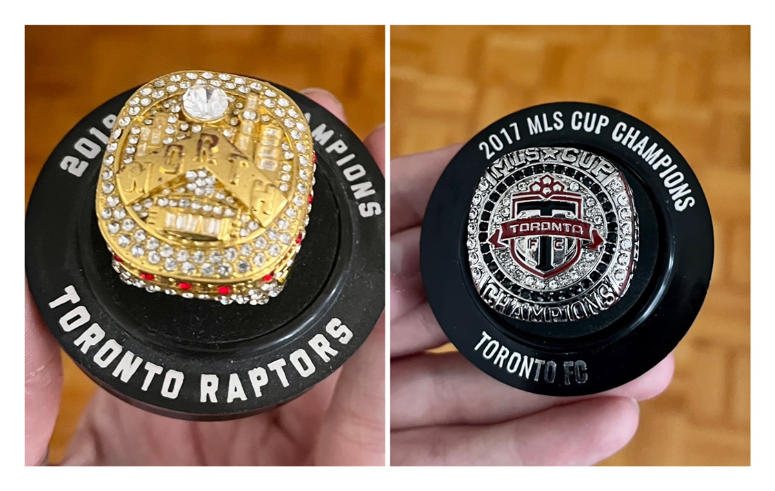 Toronto Raptors & TFC collectable championship rings thumbnail