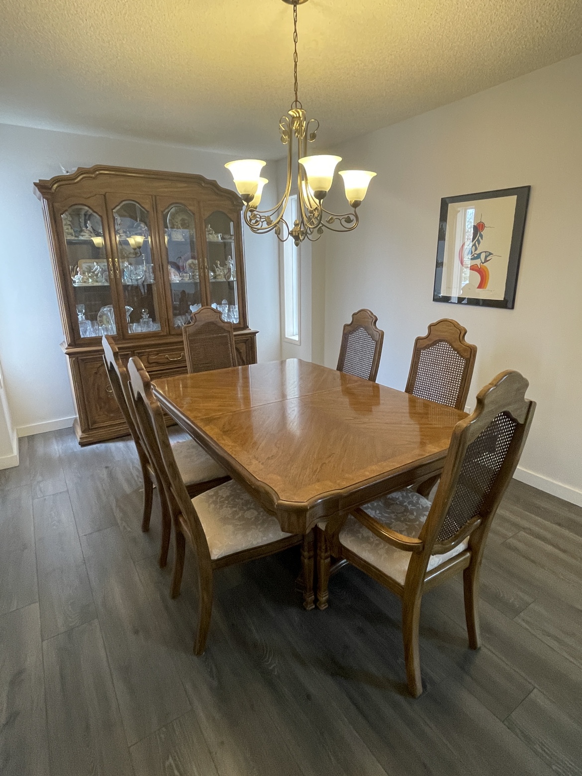 Full Solid Oak Dining Set with Matching China Cabinet - photo 2
