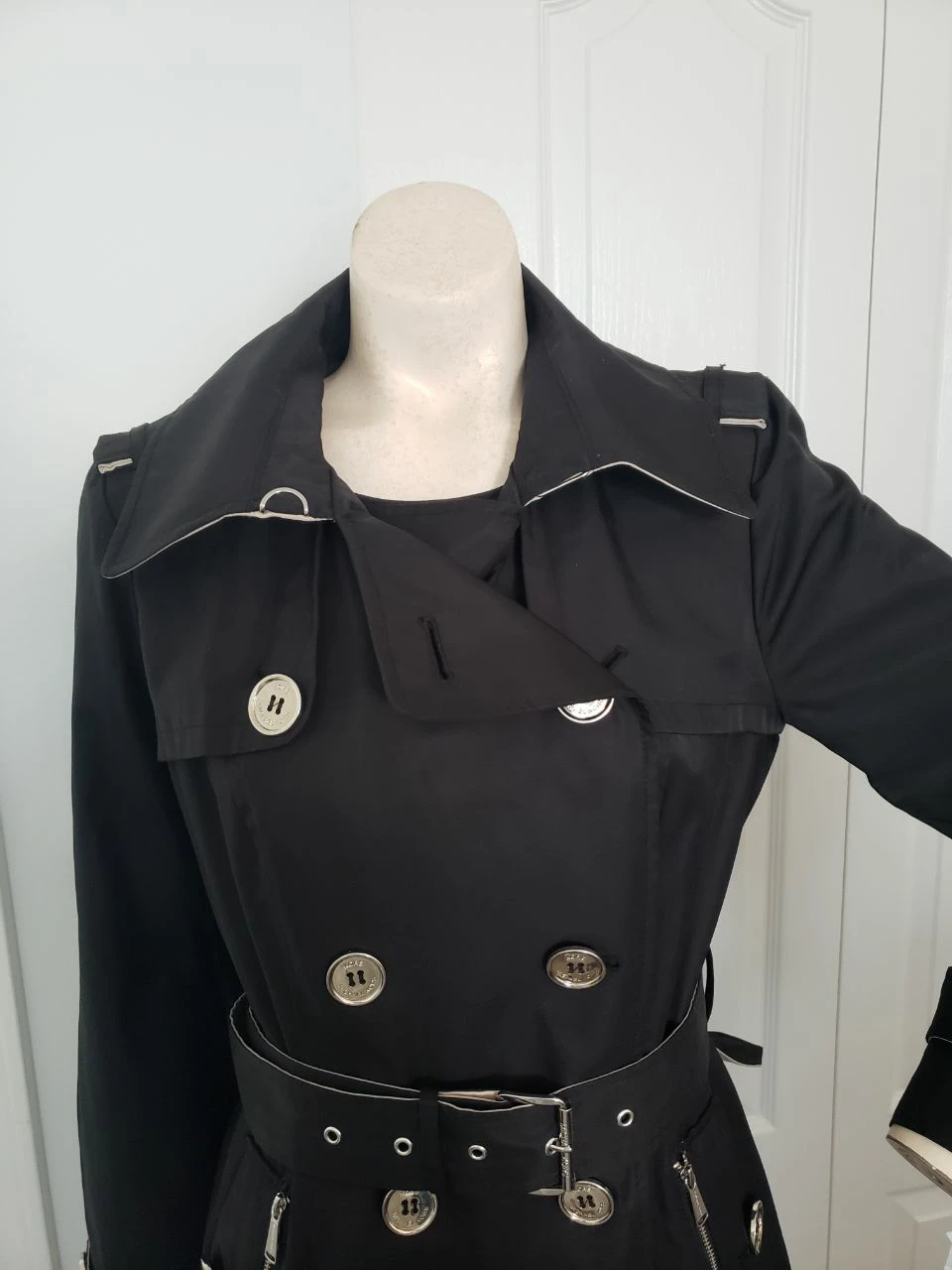 BNWT Michael Kors Black Trench Coat. small image indicator(4)