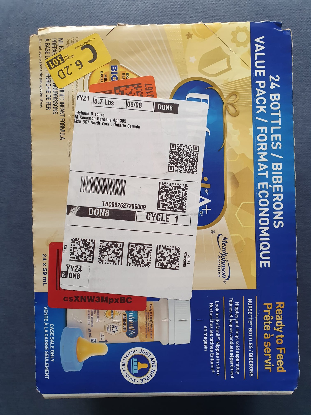 Enfamil A+ 24x59(unopened)+ 3 x237(free)bottles liquid formula image indicator(4)