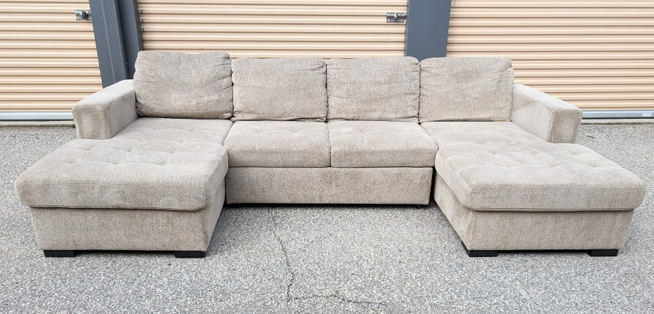 Sectional w/ Pull Out Sofa Bed with 2 Storage Pieces
