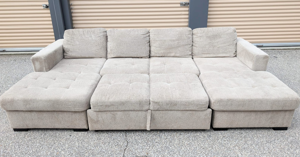 Sectional w/ Pull Out Sofa Bed with 2 Storage Pieces - photo 2