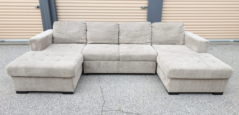Sectional w/ Pull Out Sofa Bed with 2 Storage Pieces - photo 5