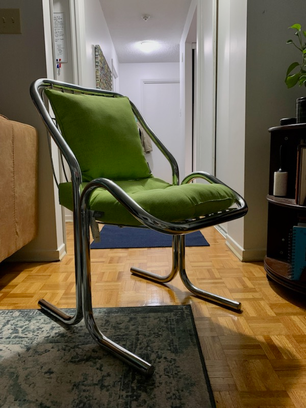MCM chrome dining chairs by JERRY JOHNSON - photo 3