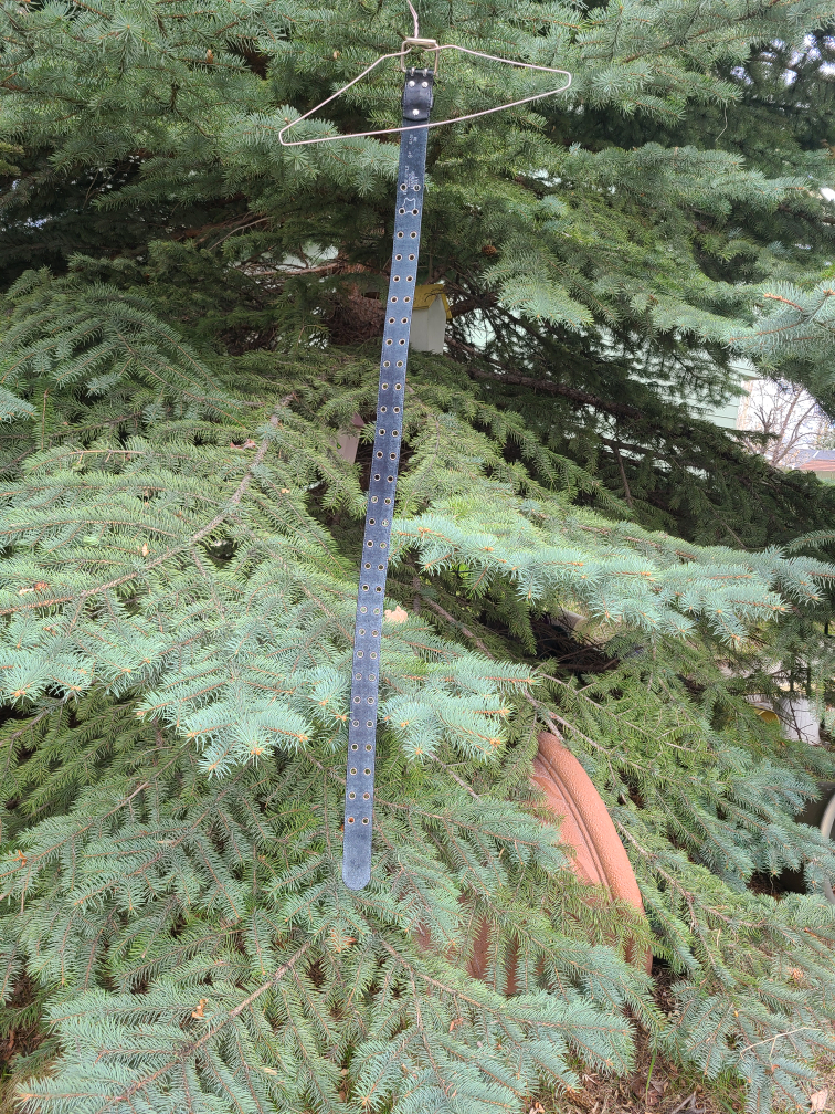 🥕  Heavy Metal Black Leather Belt Size 38 image indicator(2)