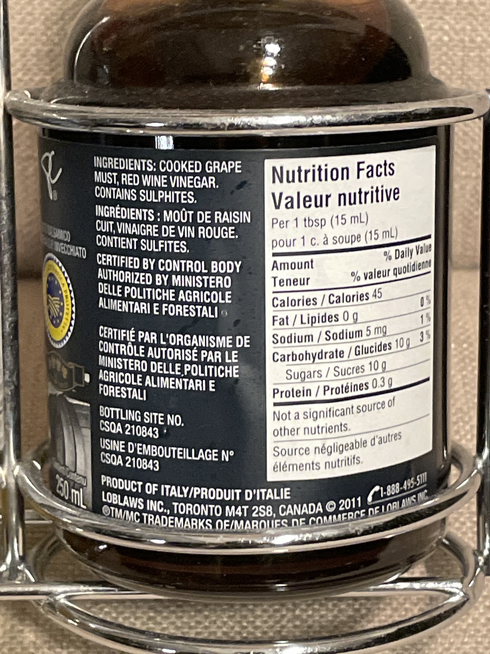 🥕 Set of Aged Balsamic Vinegar and Olive Oil in a chrome holder image indicator(4)