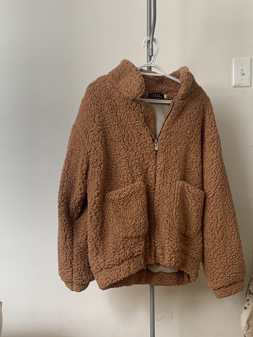 Brown Fluffy Jacket thumbnail