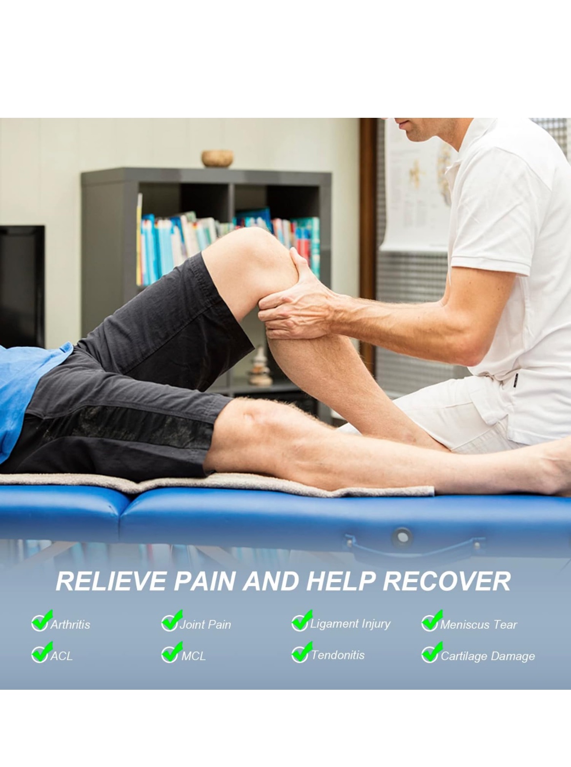 New Pack Knee Support Brace 2 Pack Compression Knee Sleeves image indicator(4)