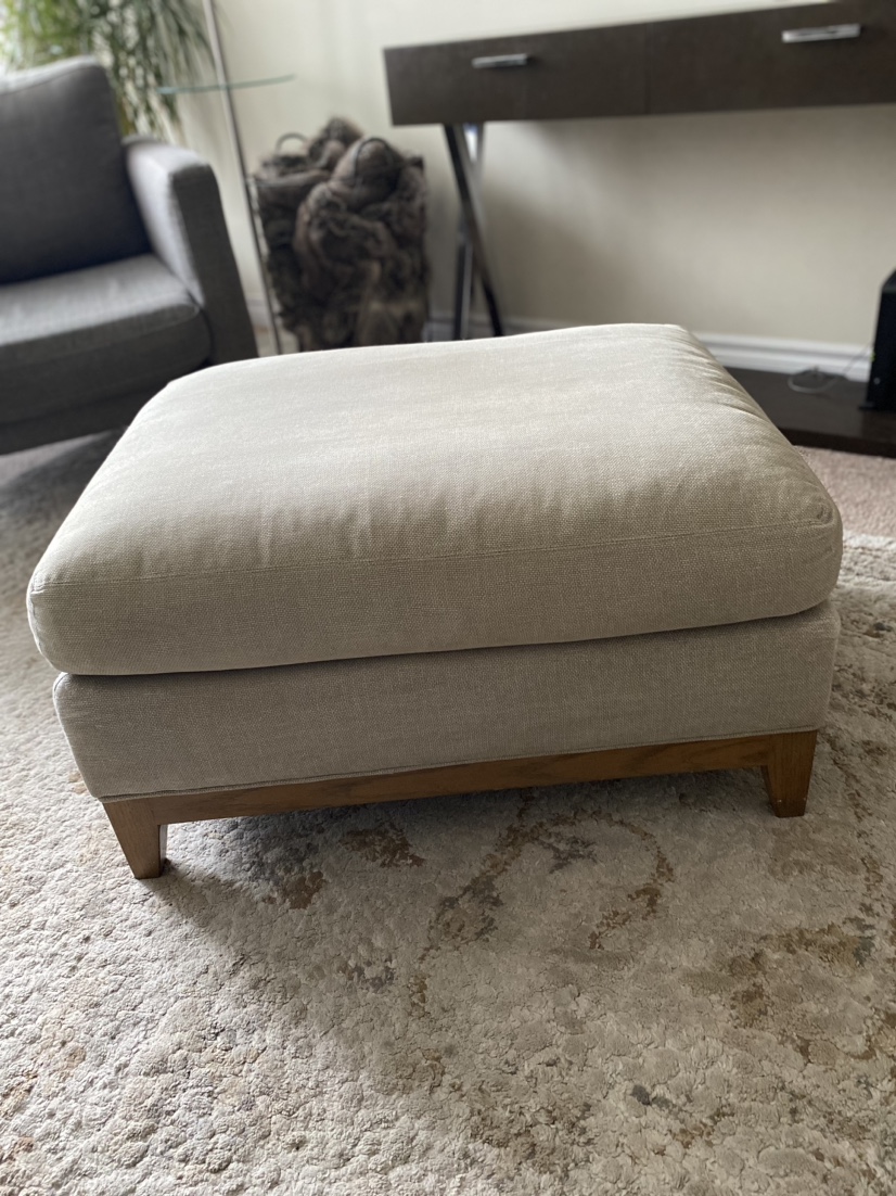 Quality ottoman from pottery barn thumbnail