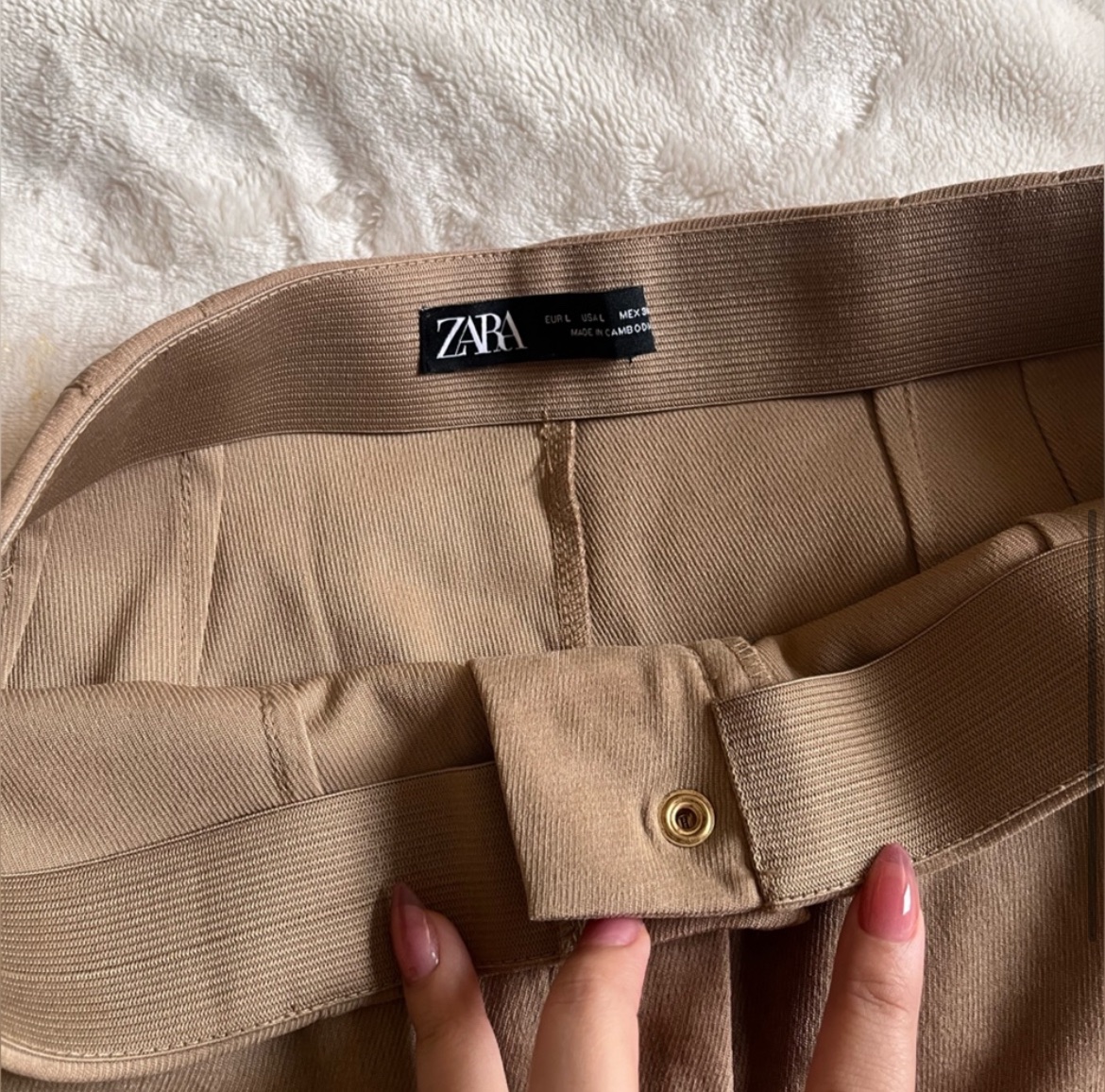 Zara faux suede leggings image indicator(3)