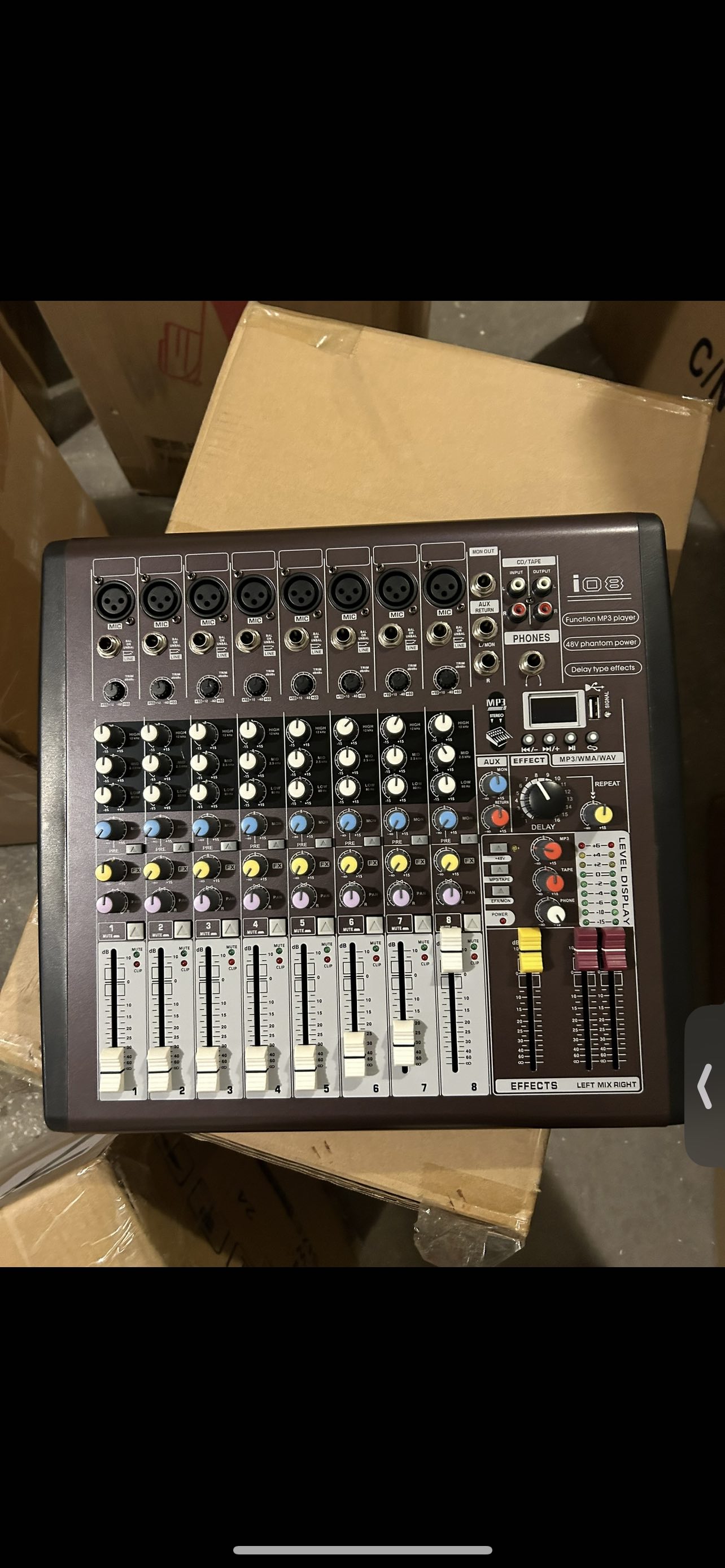 8 channels DJ mixer professional mixing console