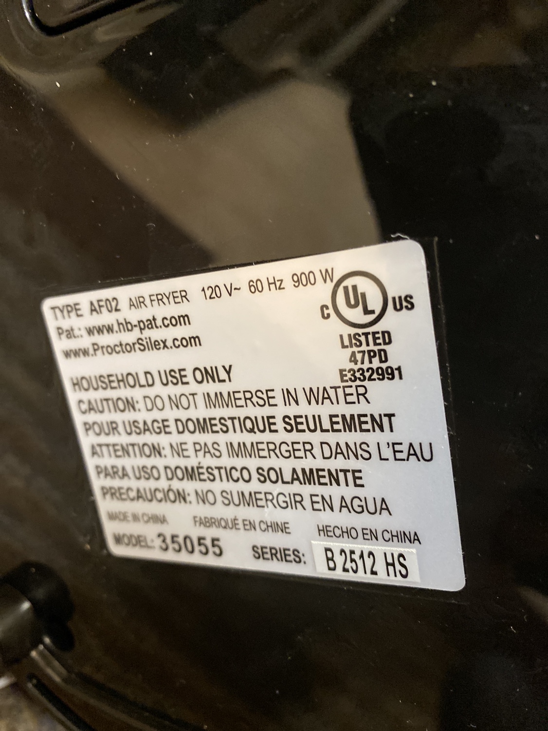 Proctor Silex Air Fryer 1.5 litre image indicator(7)