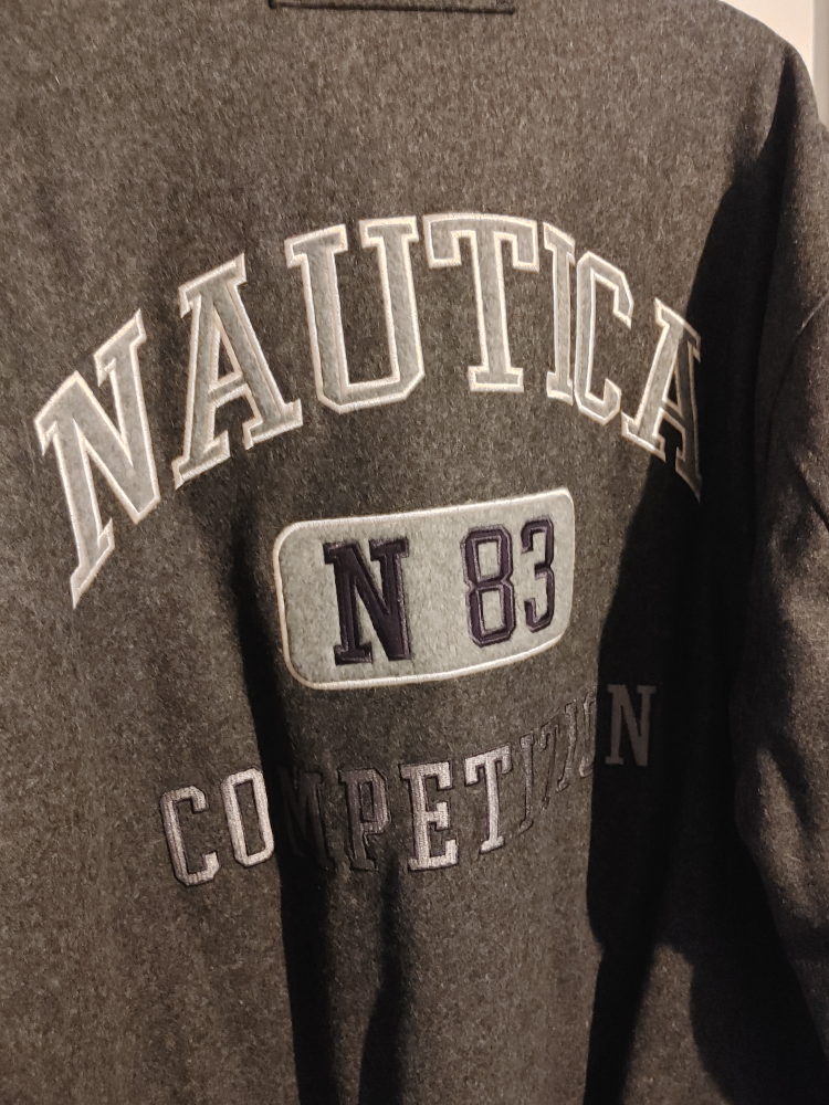 🥕NAUTICA GENUINE LEATHER AND WOOL JACKET MENS M RARE & NEW image indicator(4)