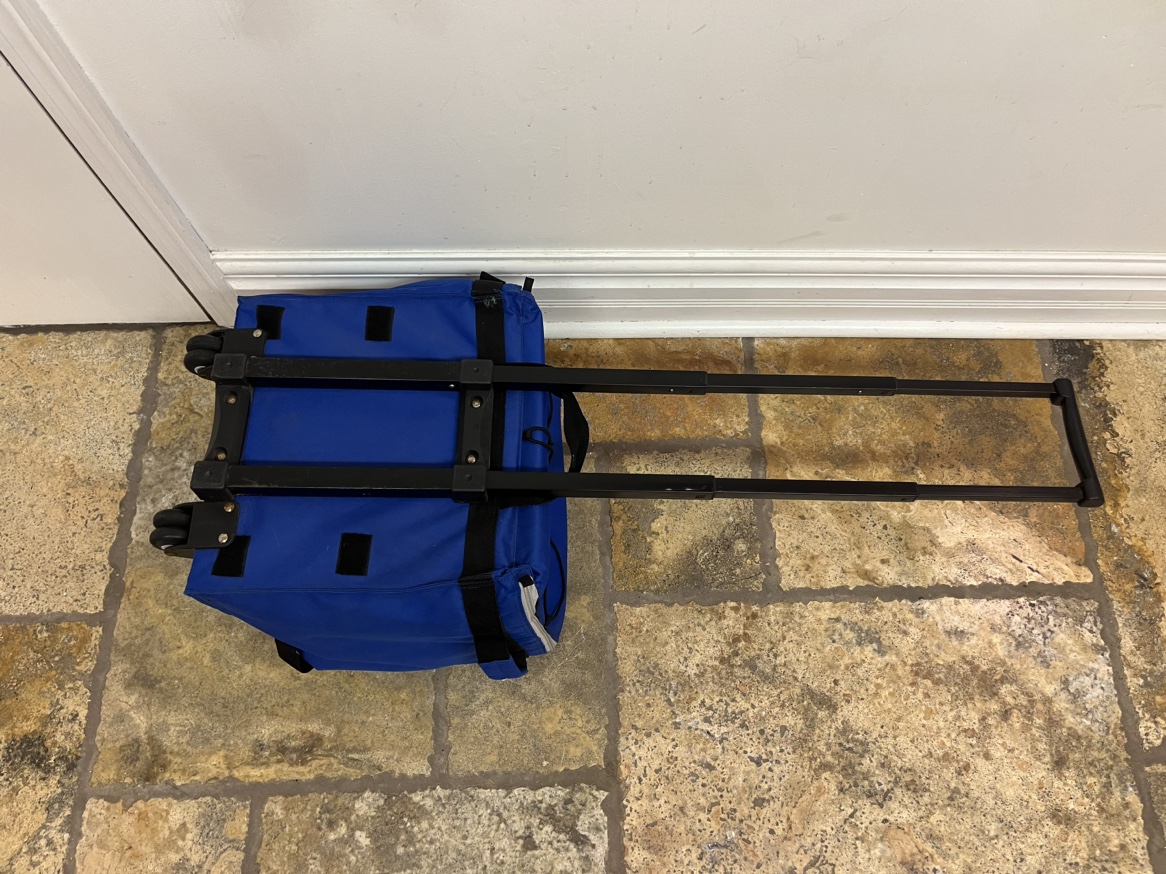 Blue Cooler Bag on Wheels & Grey Thermos image indicator(6)