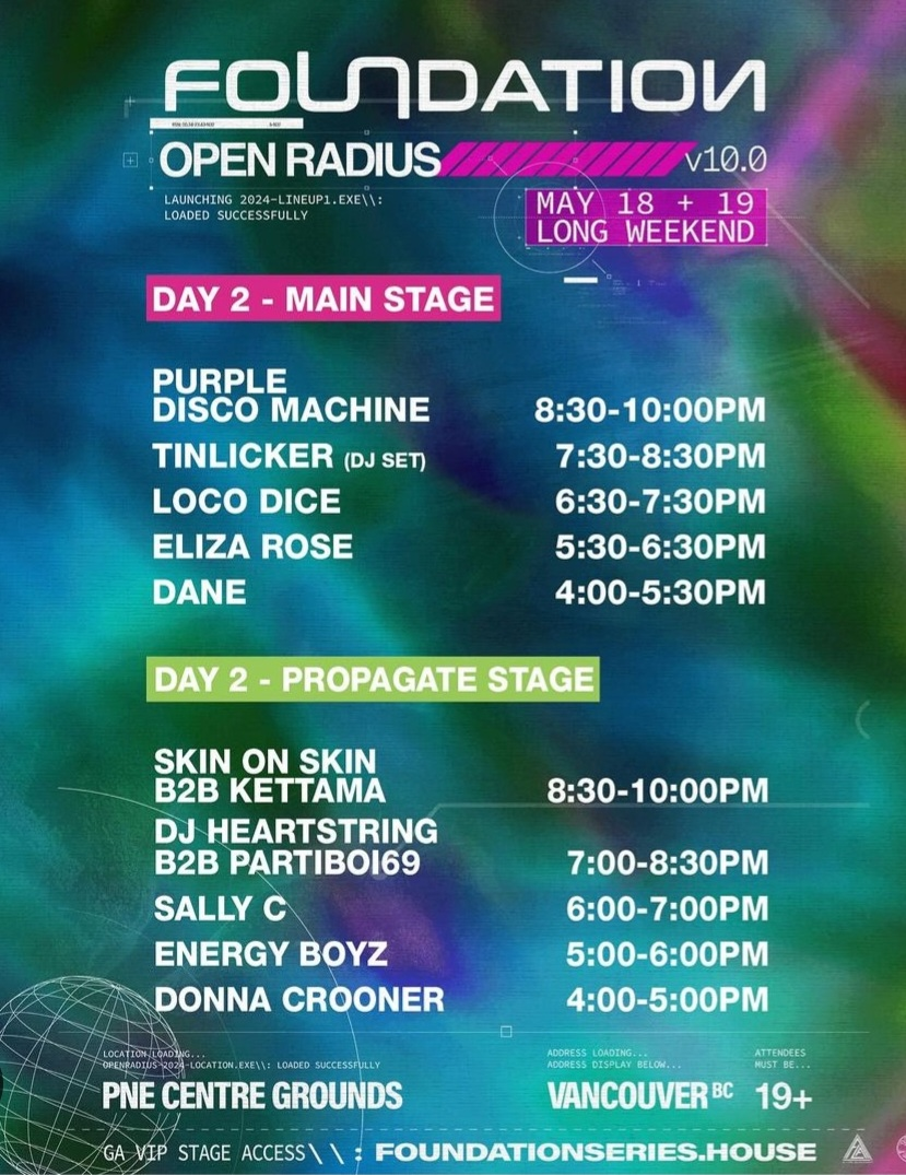 Foundation v10 tickets - Sunday May 19 image indicator(2)