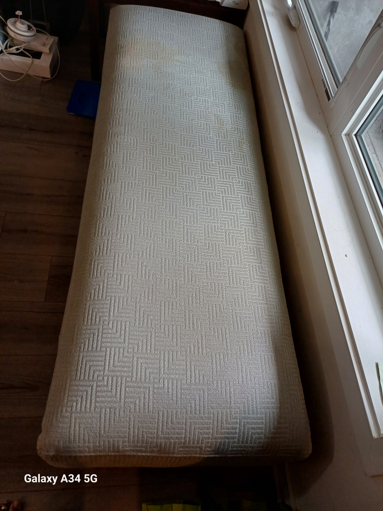 sofa bed with towel to cover - photo 2