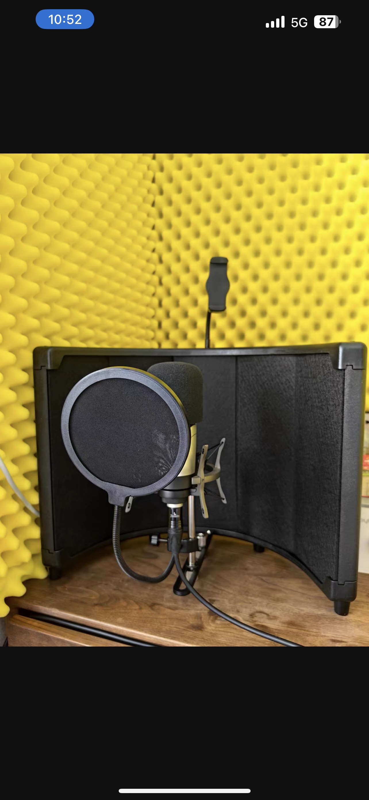 Home studio recording booth microphone isolation shield - photo 2