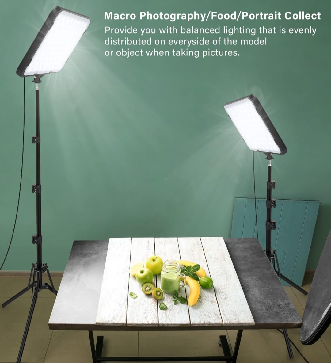 2 Pack LED Video Photography Lighting Kit with Tripod Stand - photo 5