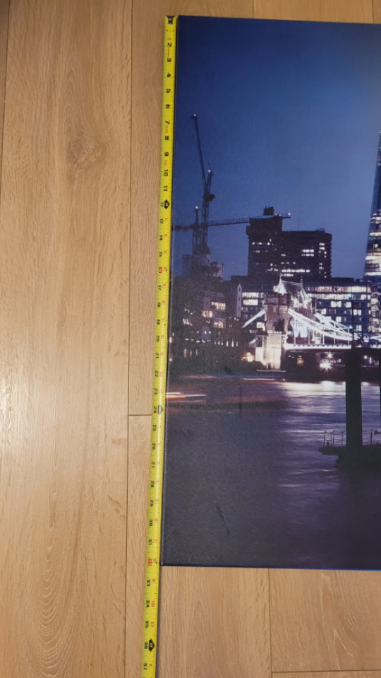 3 piece London bridge / big Ben canvas painting hanging wall - photo 3