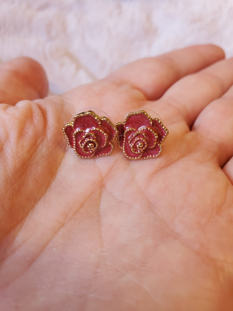 🌹GIFTABLE🌹 Brand New Rose Stud Earrings 🧡 image indicator(5)