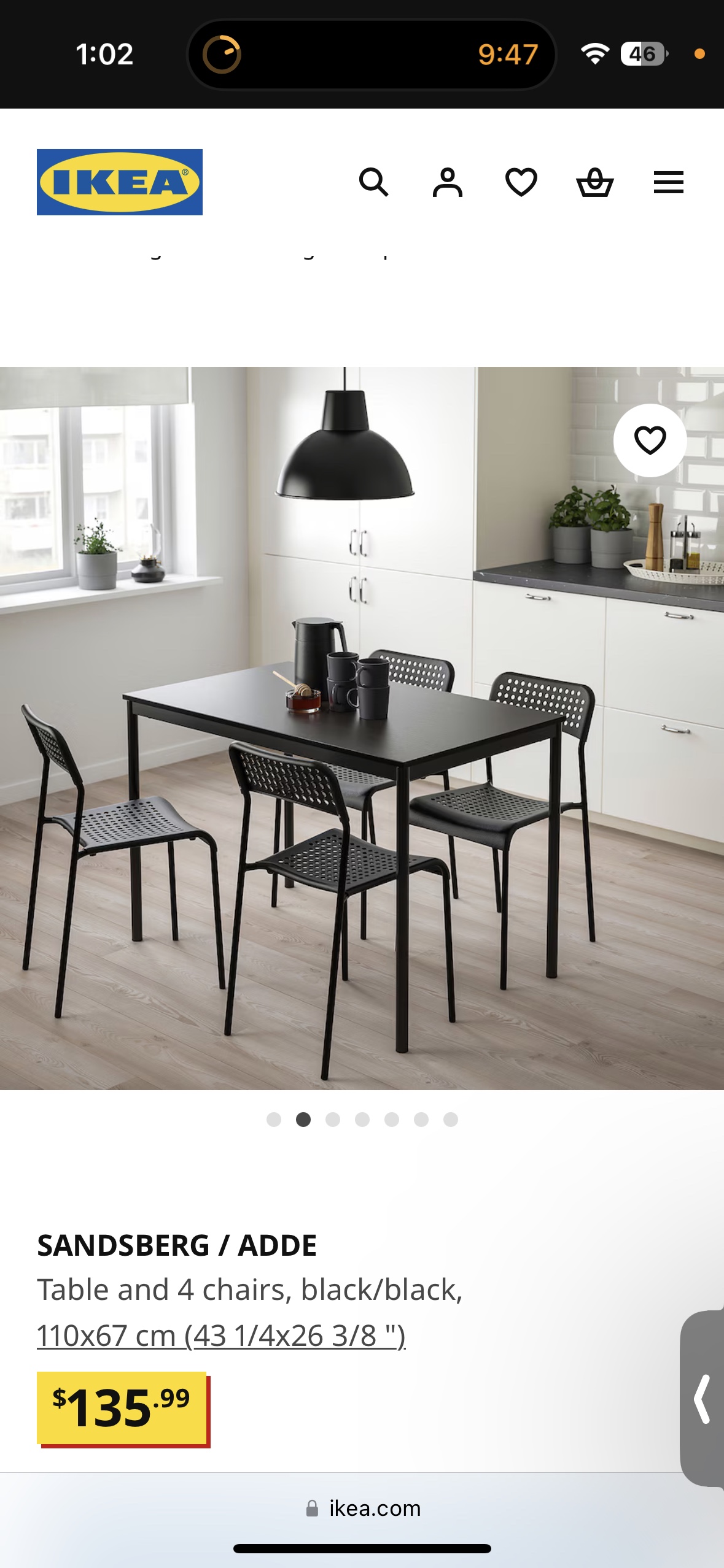 Ikea Dinning table white 4 chairs - photo 2