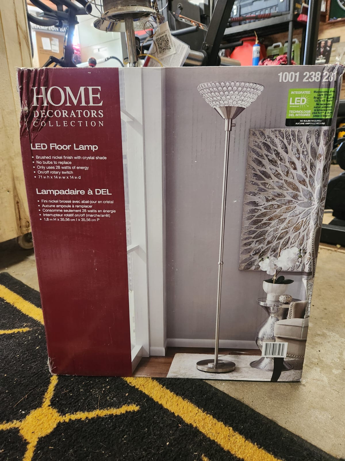 Home Decorators Collection 71 inch Brushed Nickel and Crystal LE
