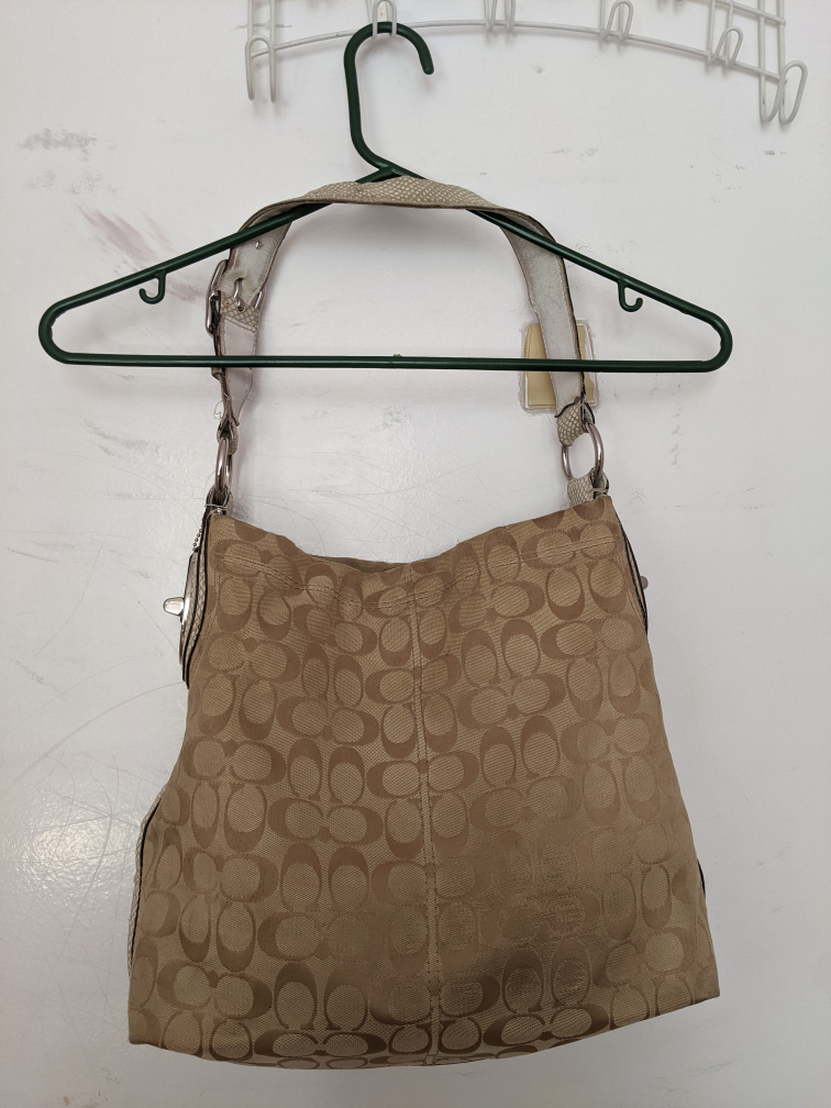 Coach Handbag Purse Cute Creamy Brown Beige Light Tan image indicator(2)